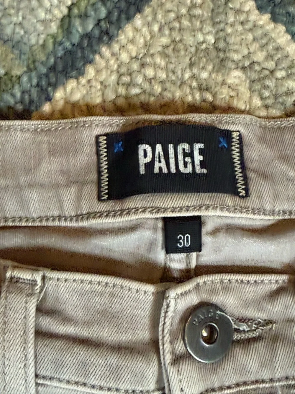 Paige Federal‎ Jeans Transcend Vintage Beige Ash Mens Size 30 Luxe  Comfort